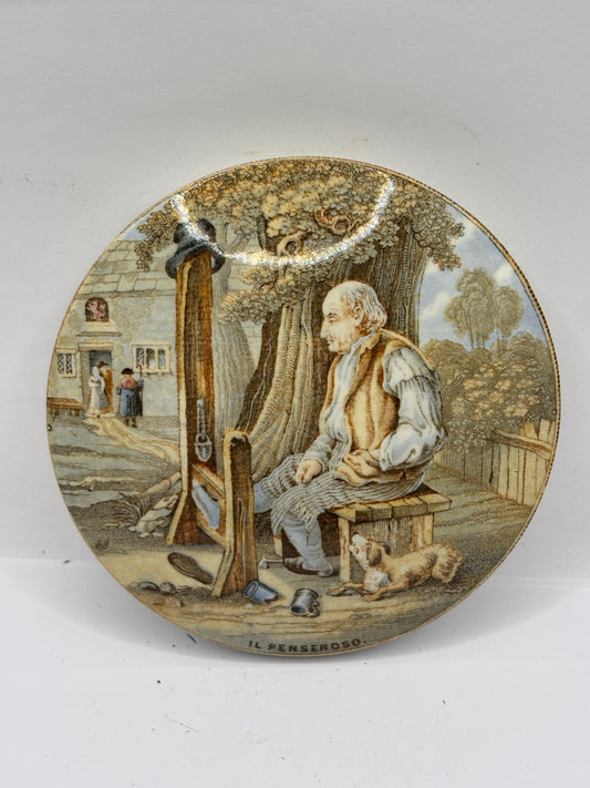 Old Prattware lid, IL Penseroso