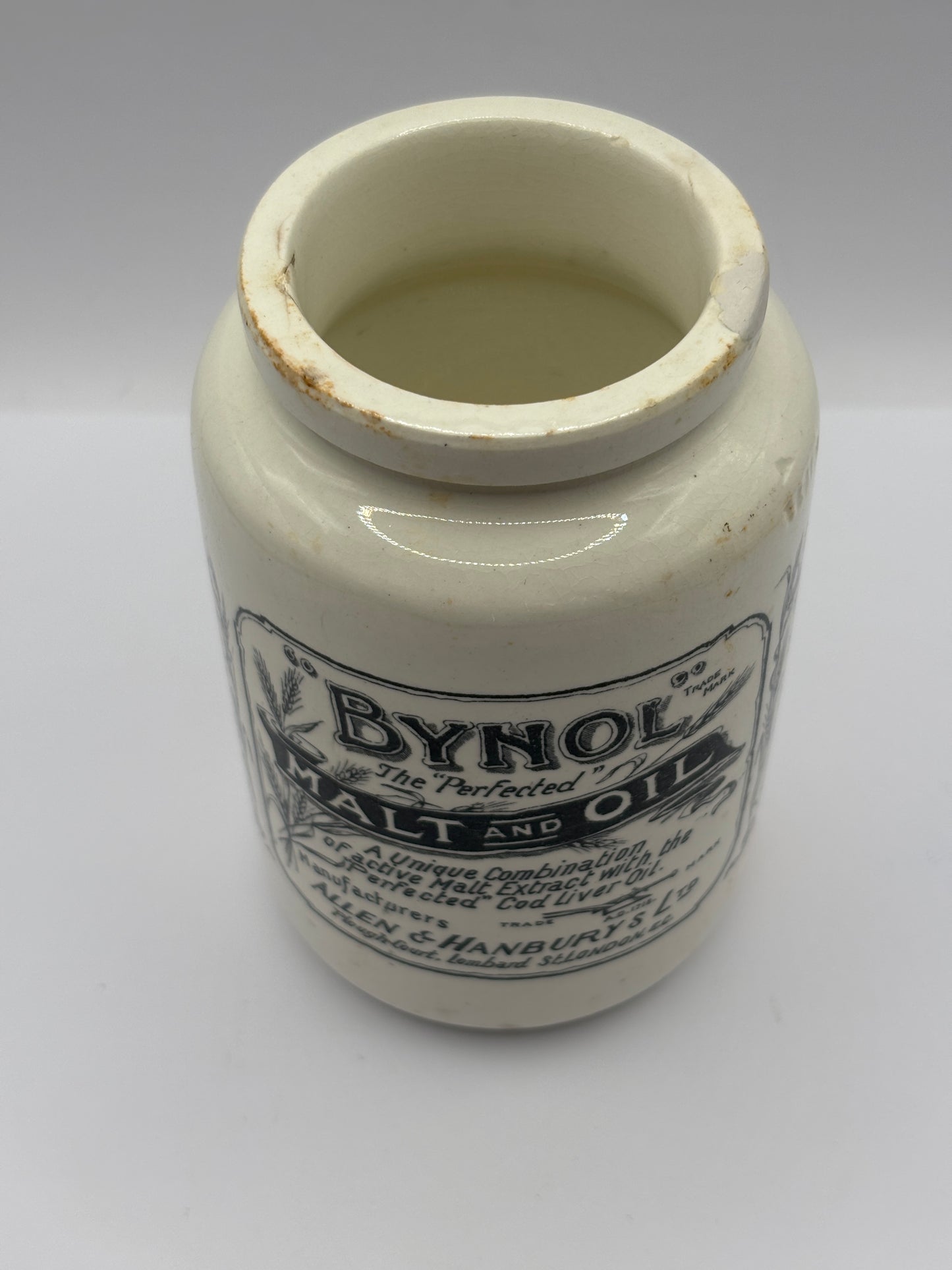 Old Bynol advertising jar