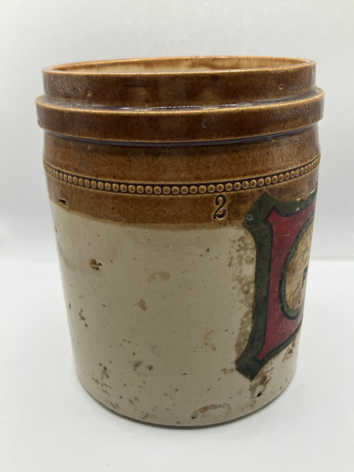 Antique chemist jar, with original label