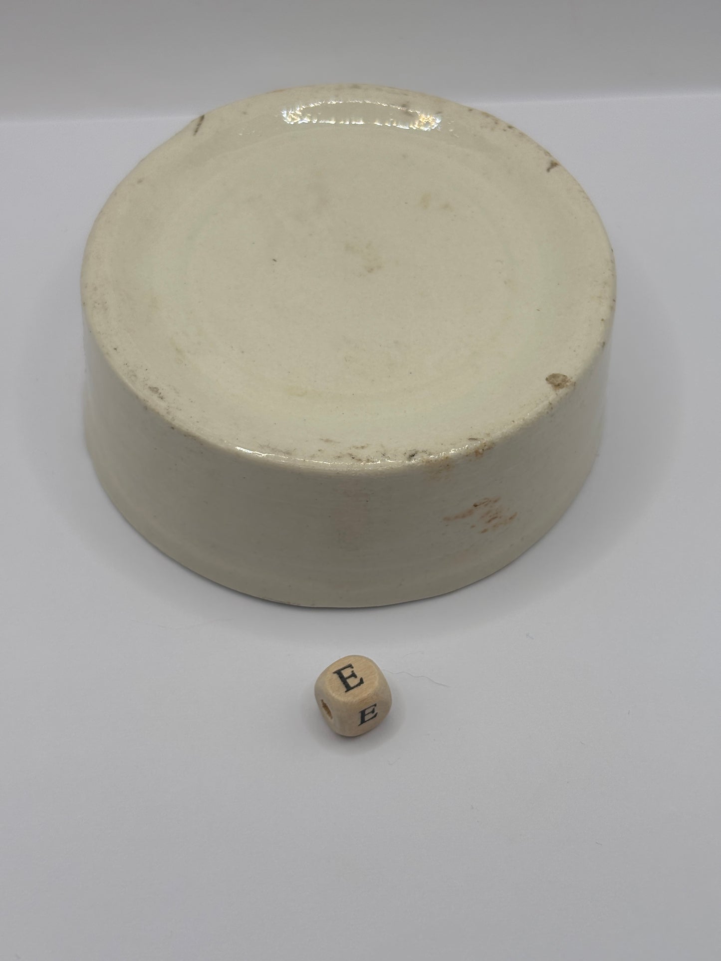 Old plain stoneware meat paste pot, potted meat (E)