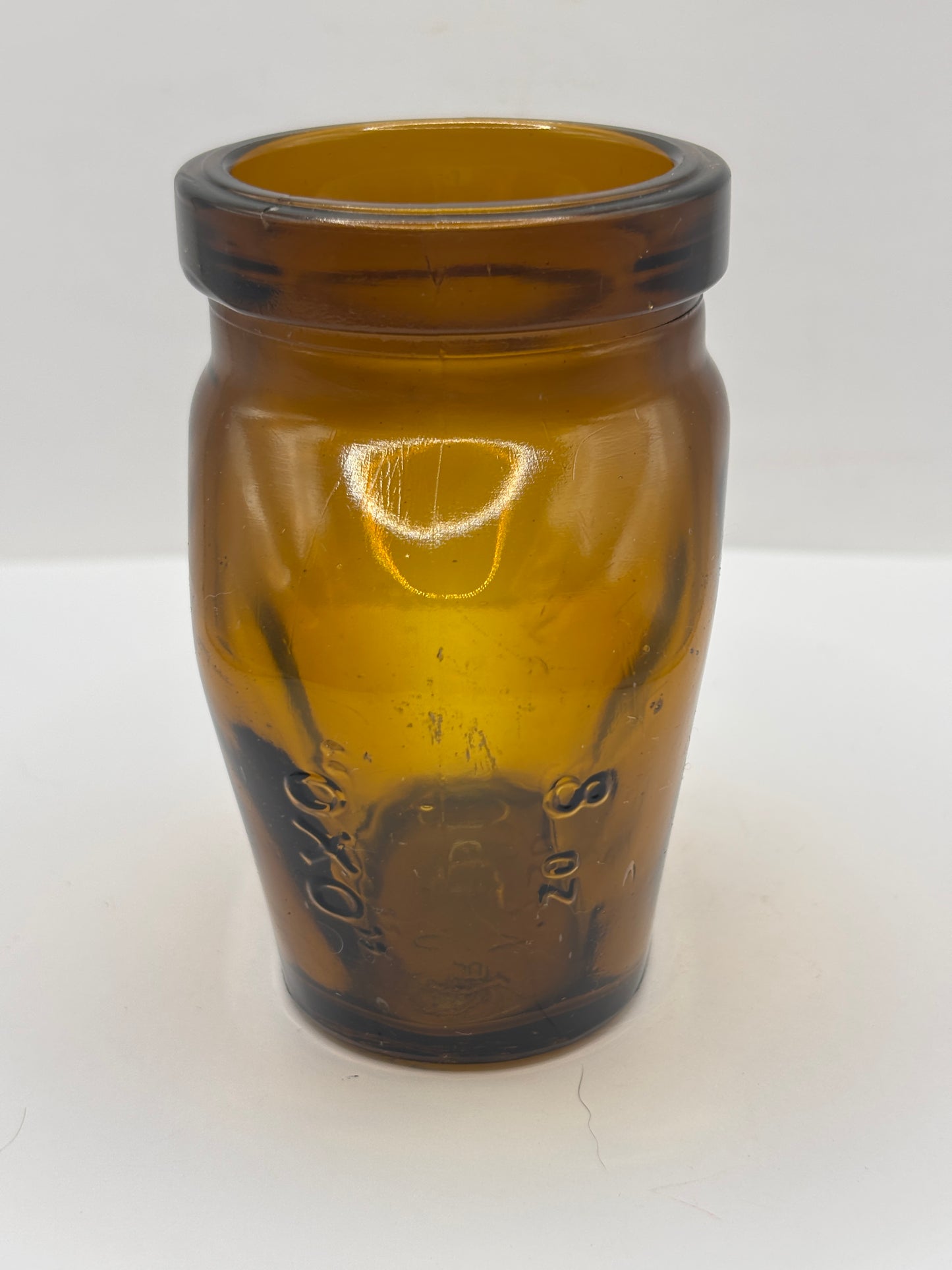 old amber glass OXO bottle 8Oz