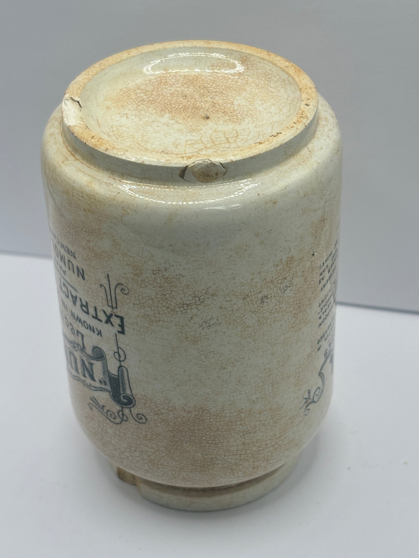 Early numol advertising jar