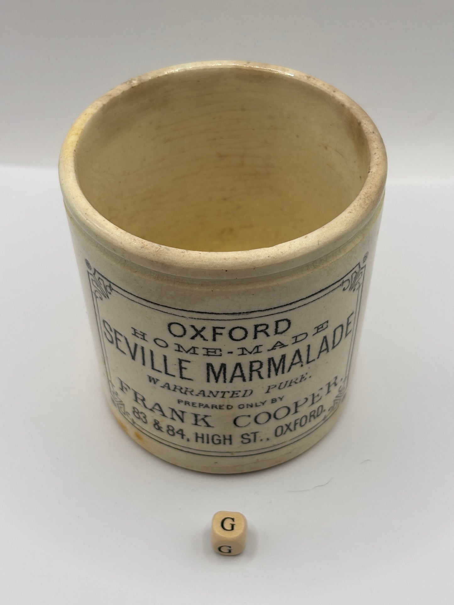 Old 1lb Frank Cooper marmalade Jar (G)