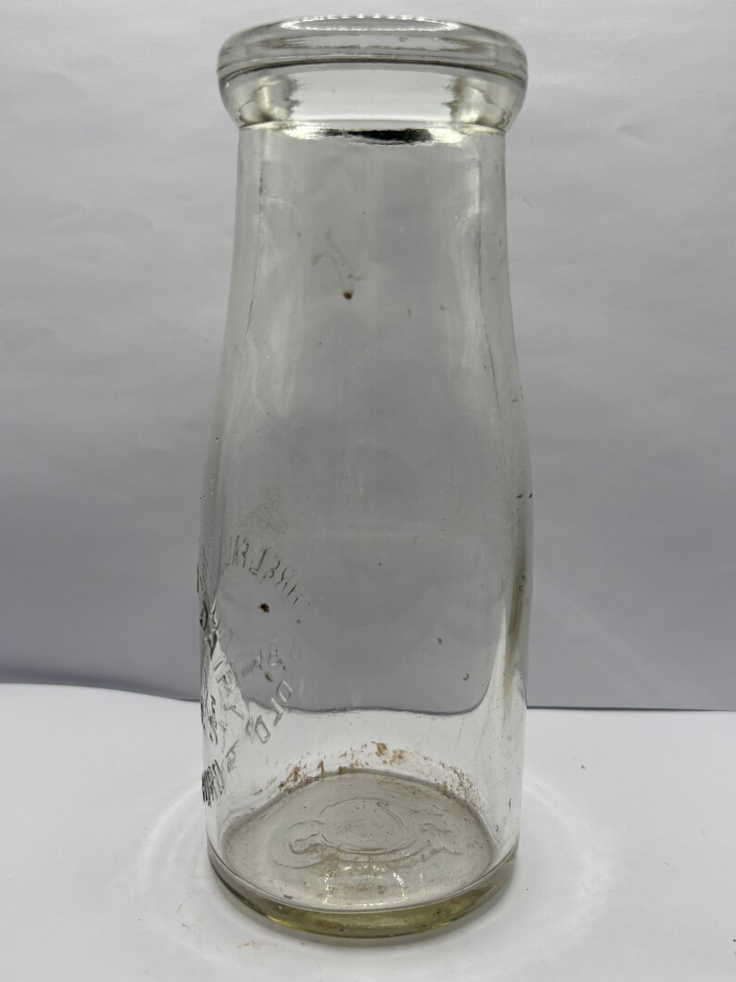 Advertising milk bottle, Threlfalls dairy Old Trafford