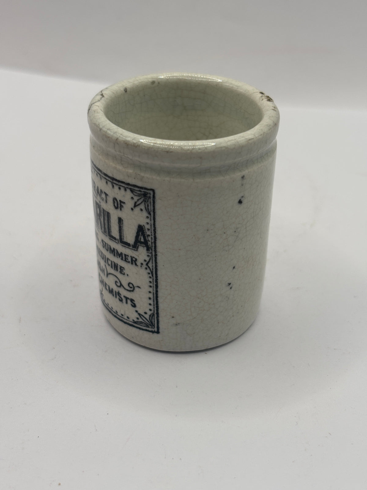 Old small advertising jar, Boots cash chemists, Sarsaparilla