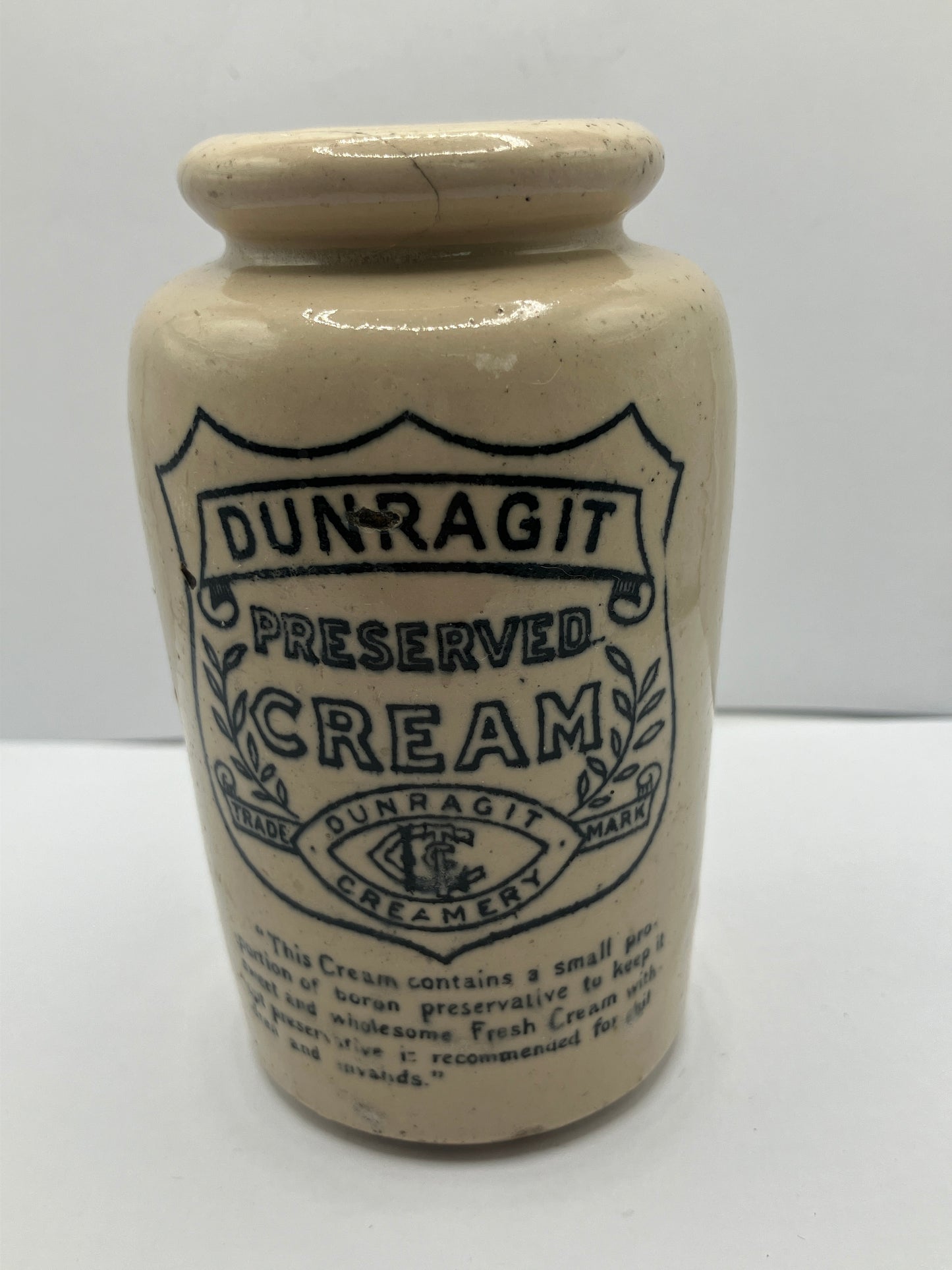 Dunragit stoneware cream pot