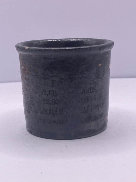 Large size super stained Holloway’s advertising ointment pot