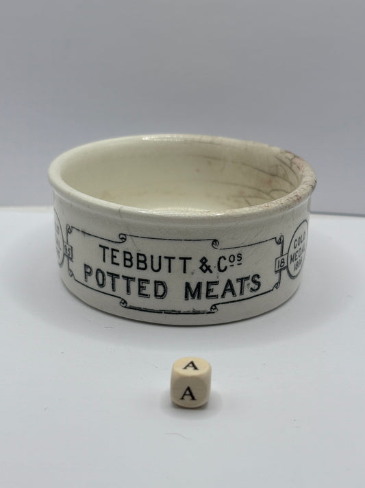 Old Teabutts advertising potted meat dish (a)