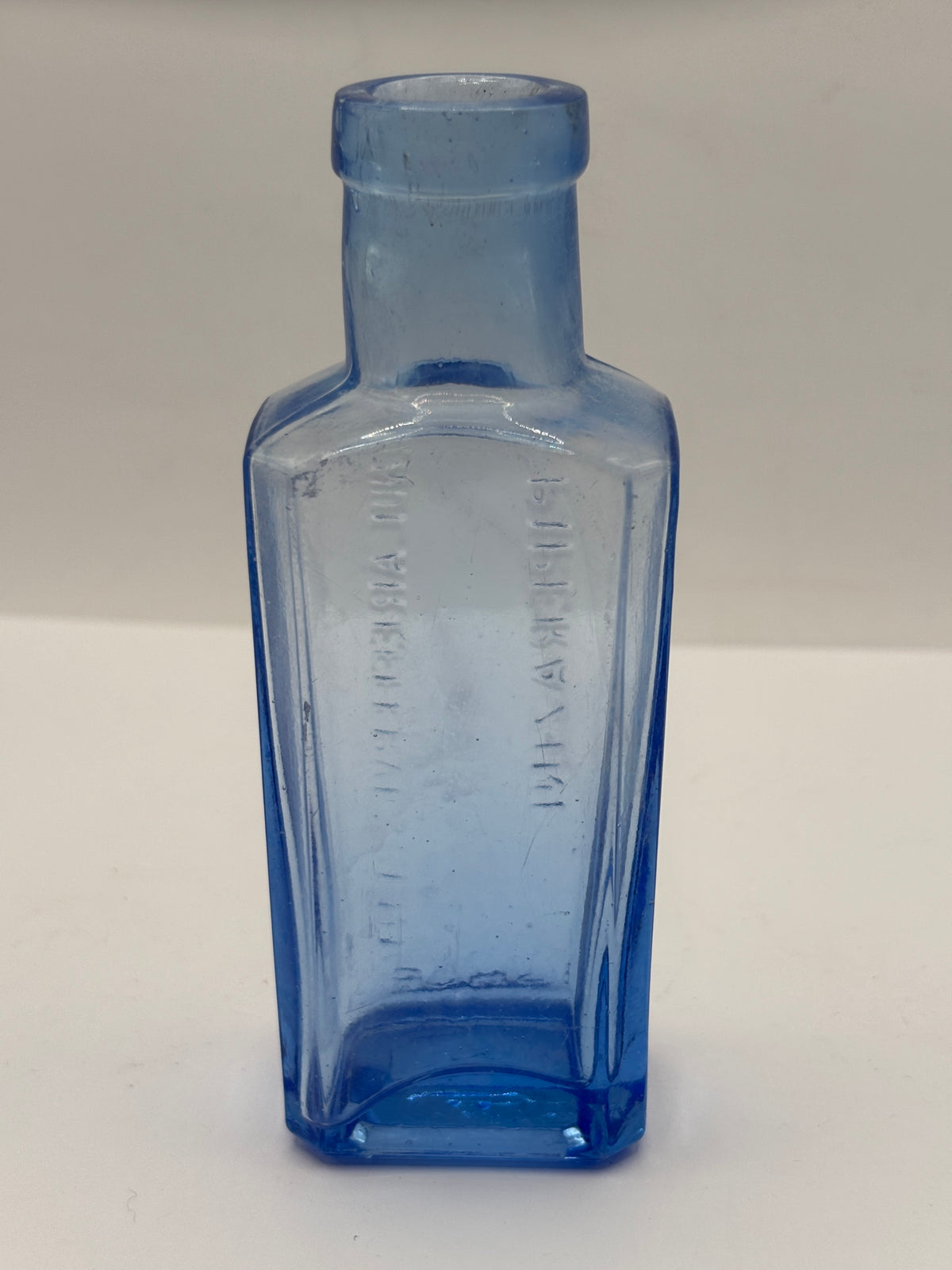 old blue bishops chemist bottle, Granular Effervescent piperazine