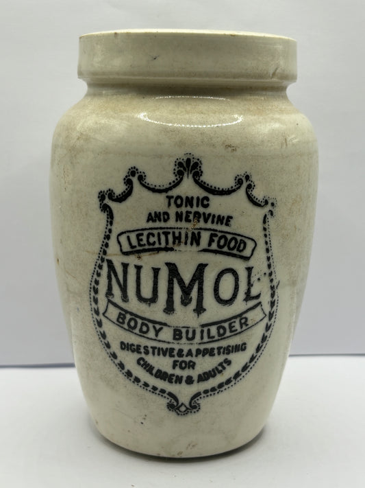 Old numol advertising jar