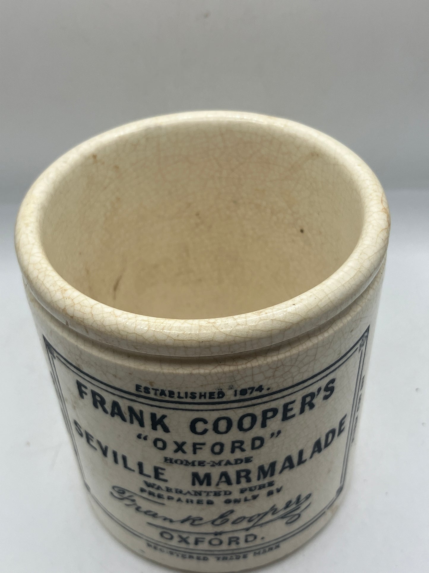 Frank coopers advertising marmalade jar (F)