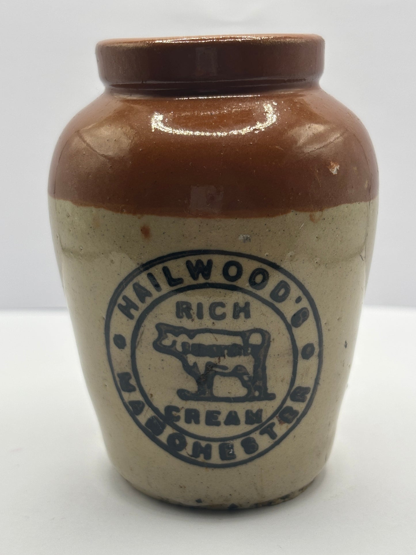 Old Manchester cream pot, Hailwoods rich cream
