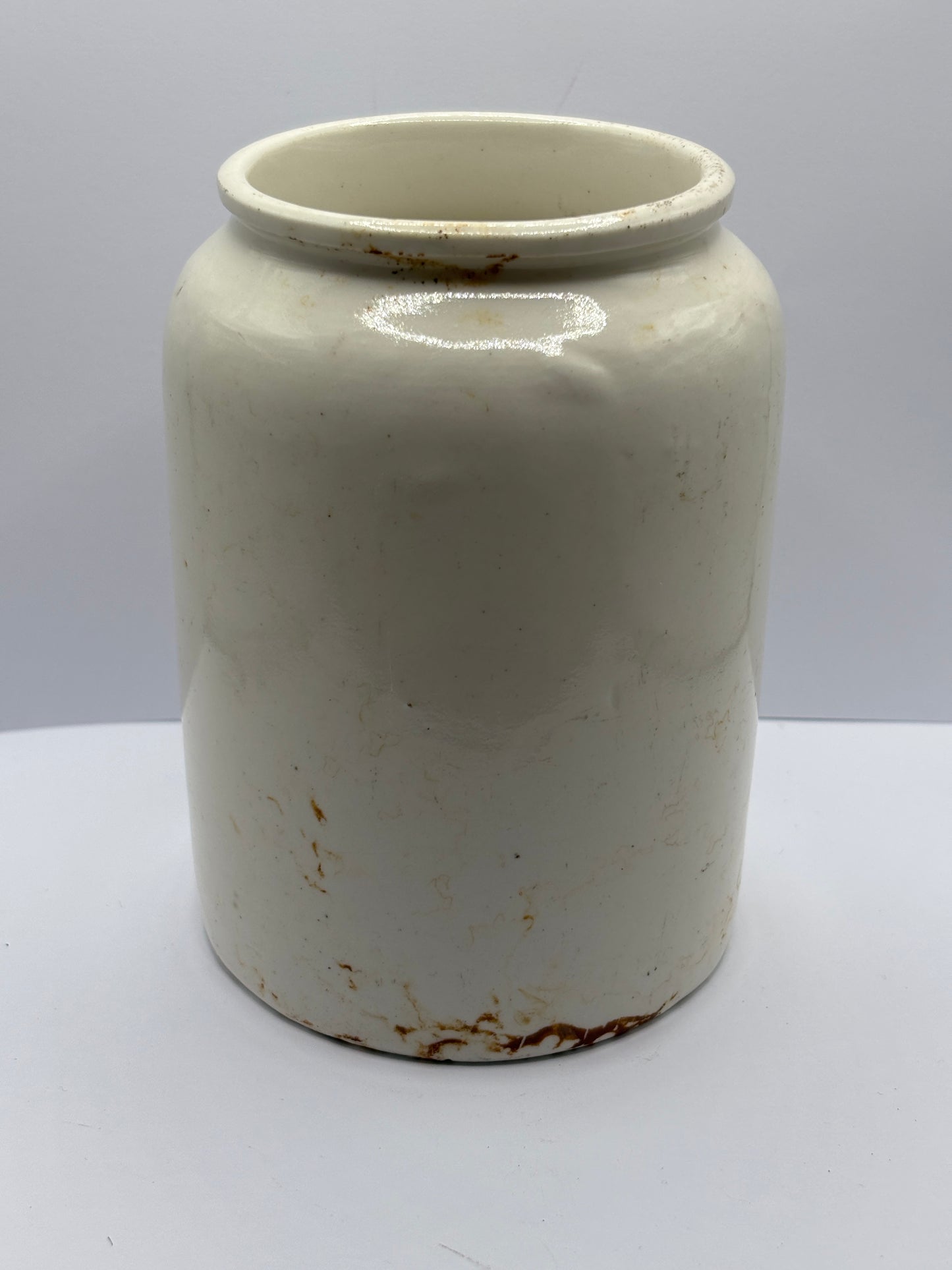 Old 2lb collared top James Keiller Dundee marmalade jar, rolled top