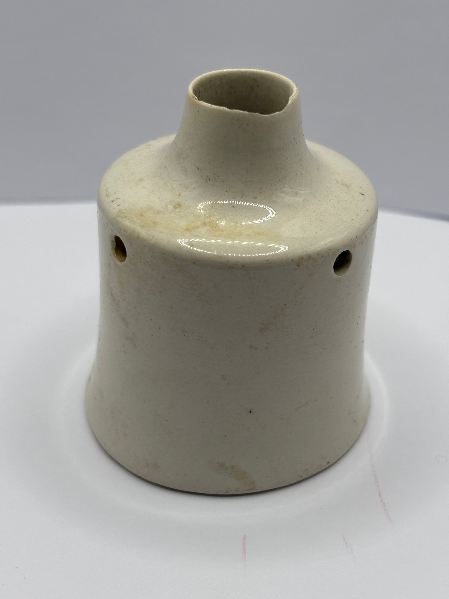 Vintage pie funnel, chipped