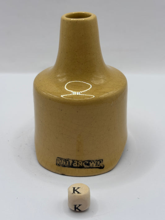 Vintage Nutbrown stoneware pie funnel (K)
