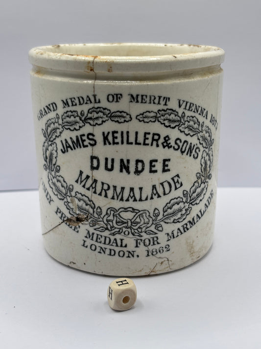 1lb James Keiller dundee marmalade jar, damaged (H)