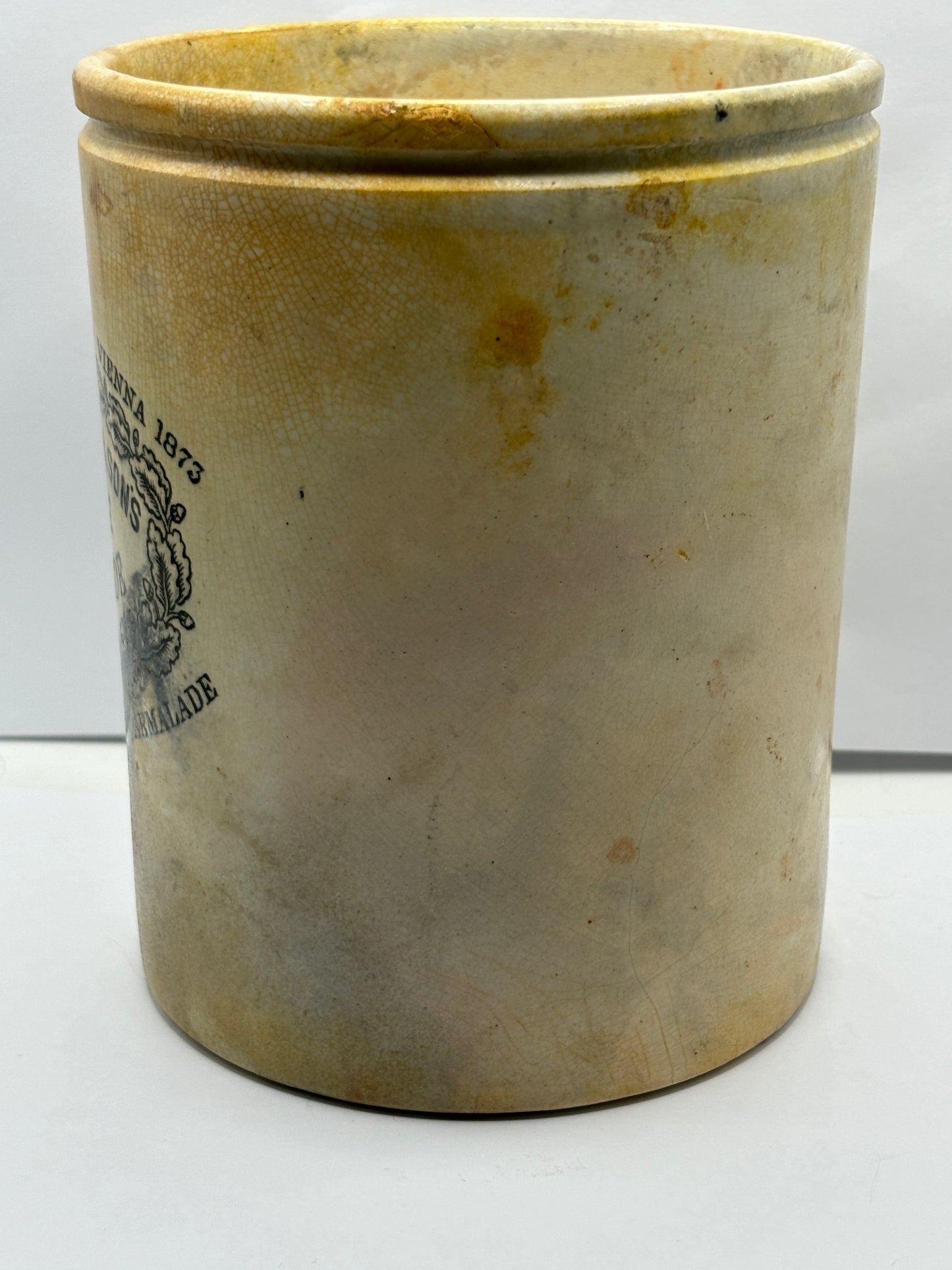 3lb James Keiller Dundee Marmalade jar. Super Stained