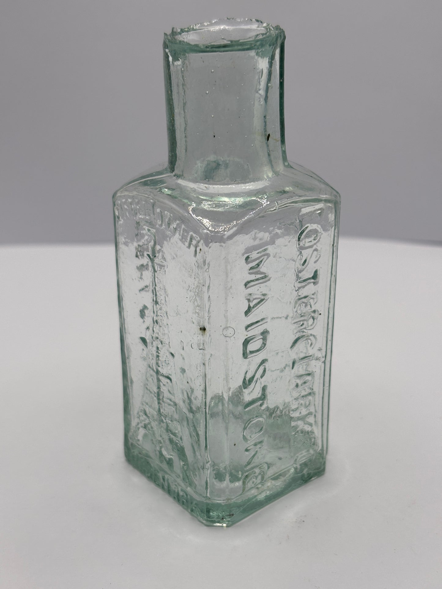 Old Eiffel tower fruit juice bottle, 4 sided graphics