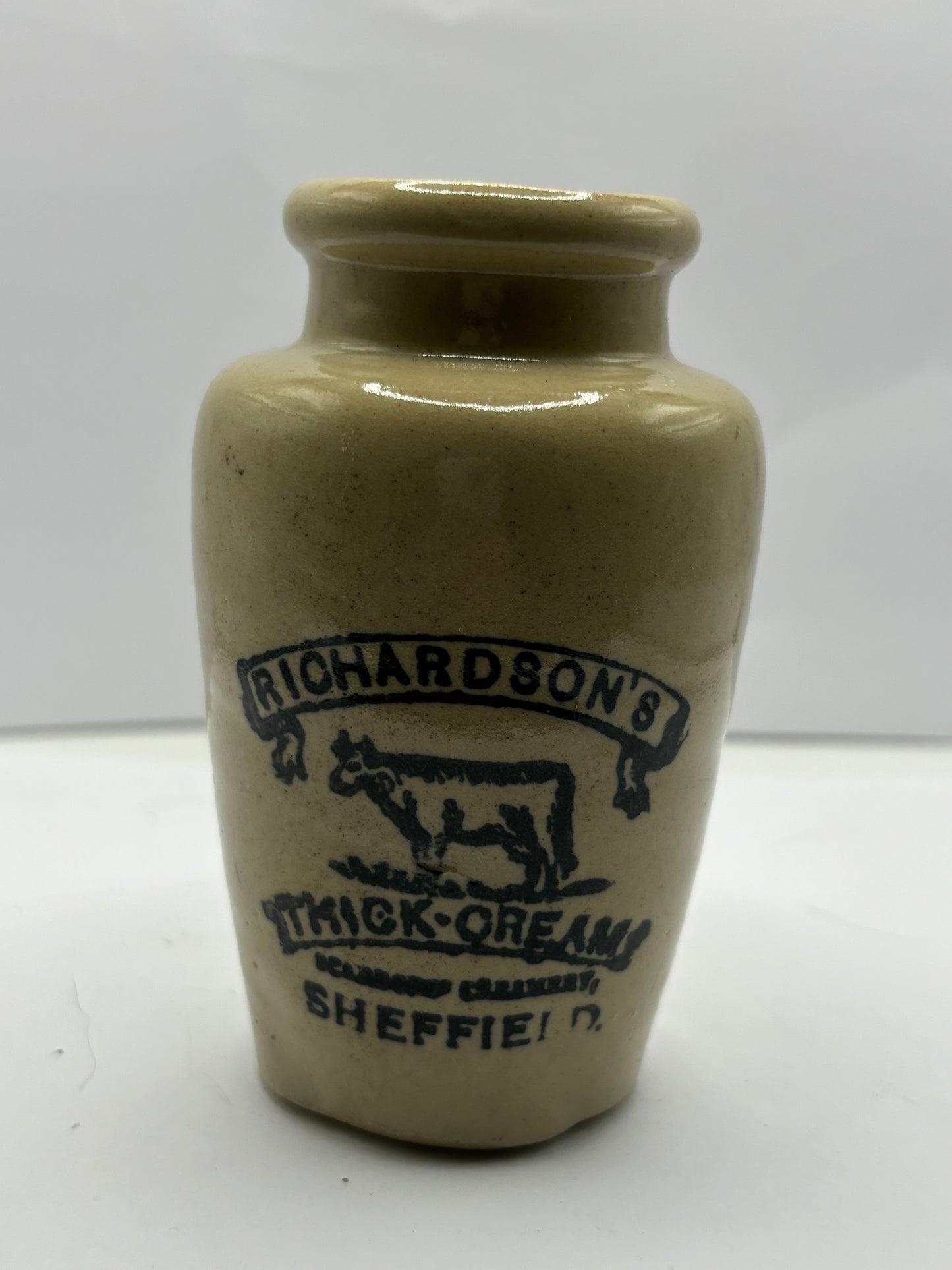 Richardsons thick cream, Sheffield cream pot 10cms