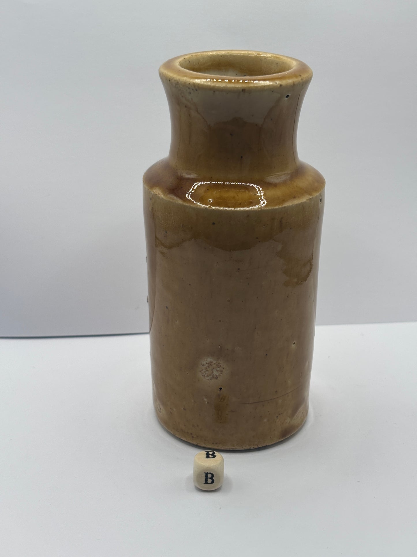 Old stoneware blacking pot (B)