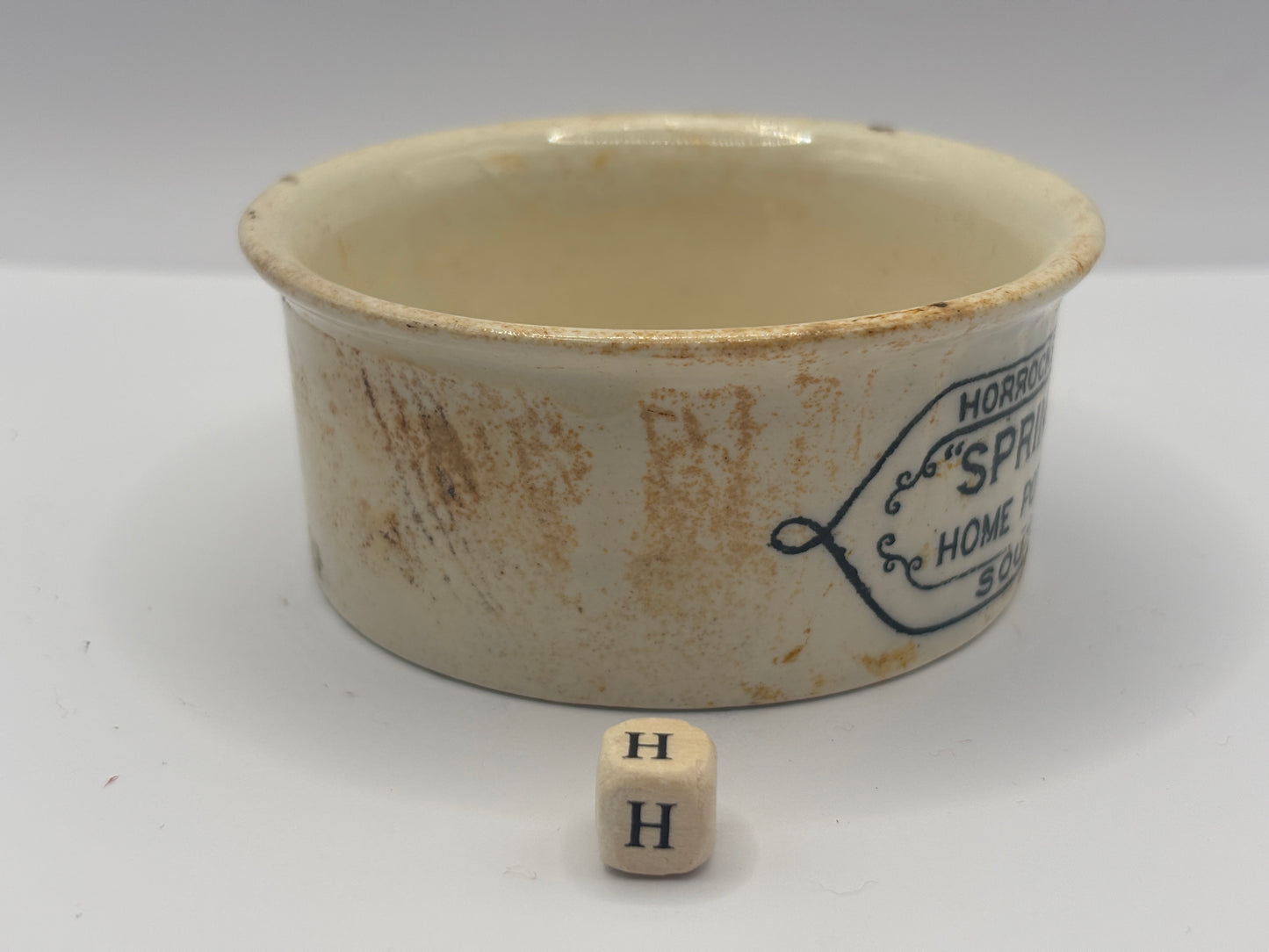 Old springfield advertising meat paste pot (H)