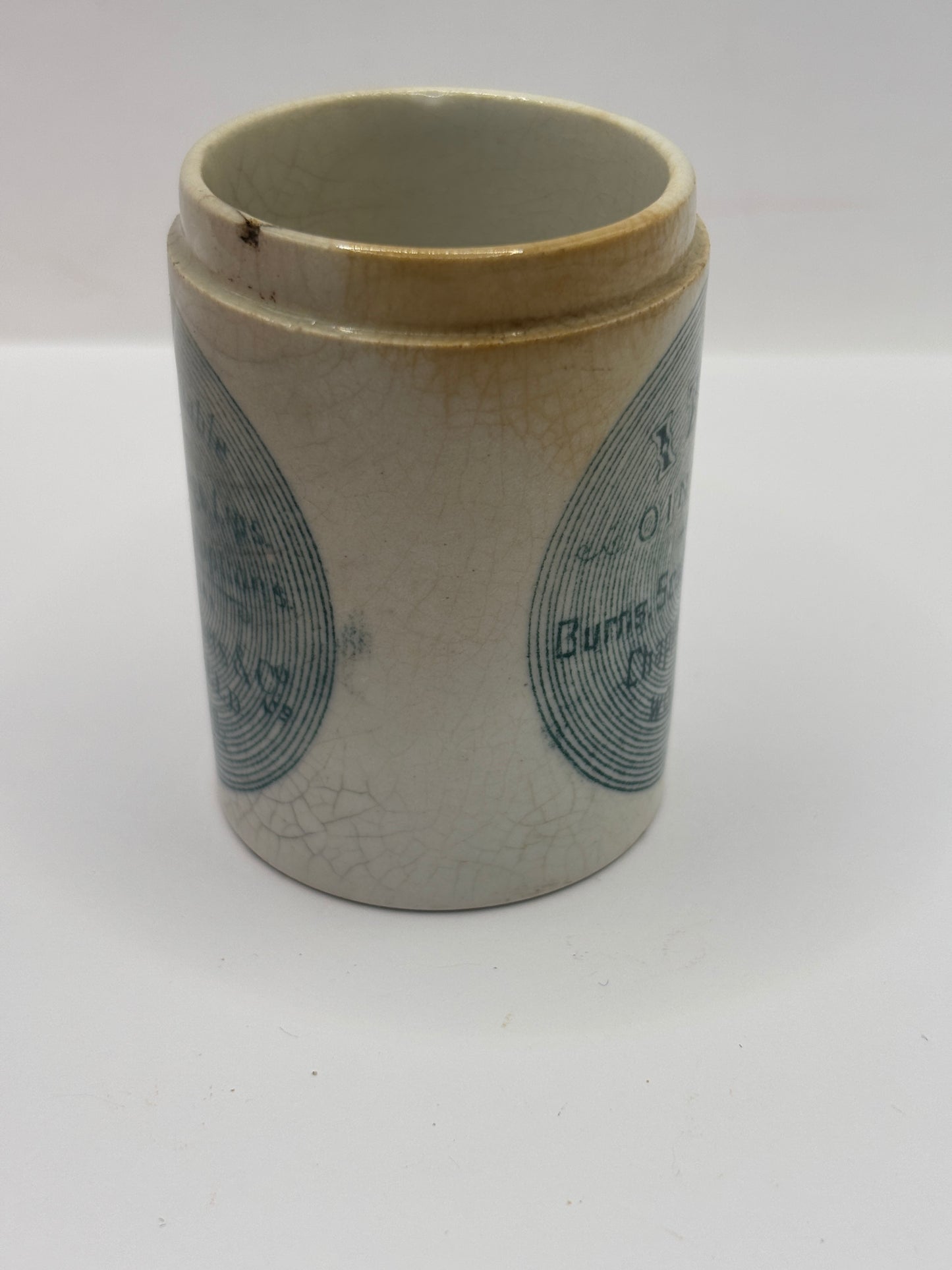 Old advertising ointment pot, IZAL ointment
