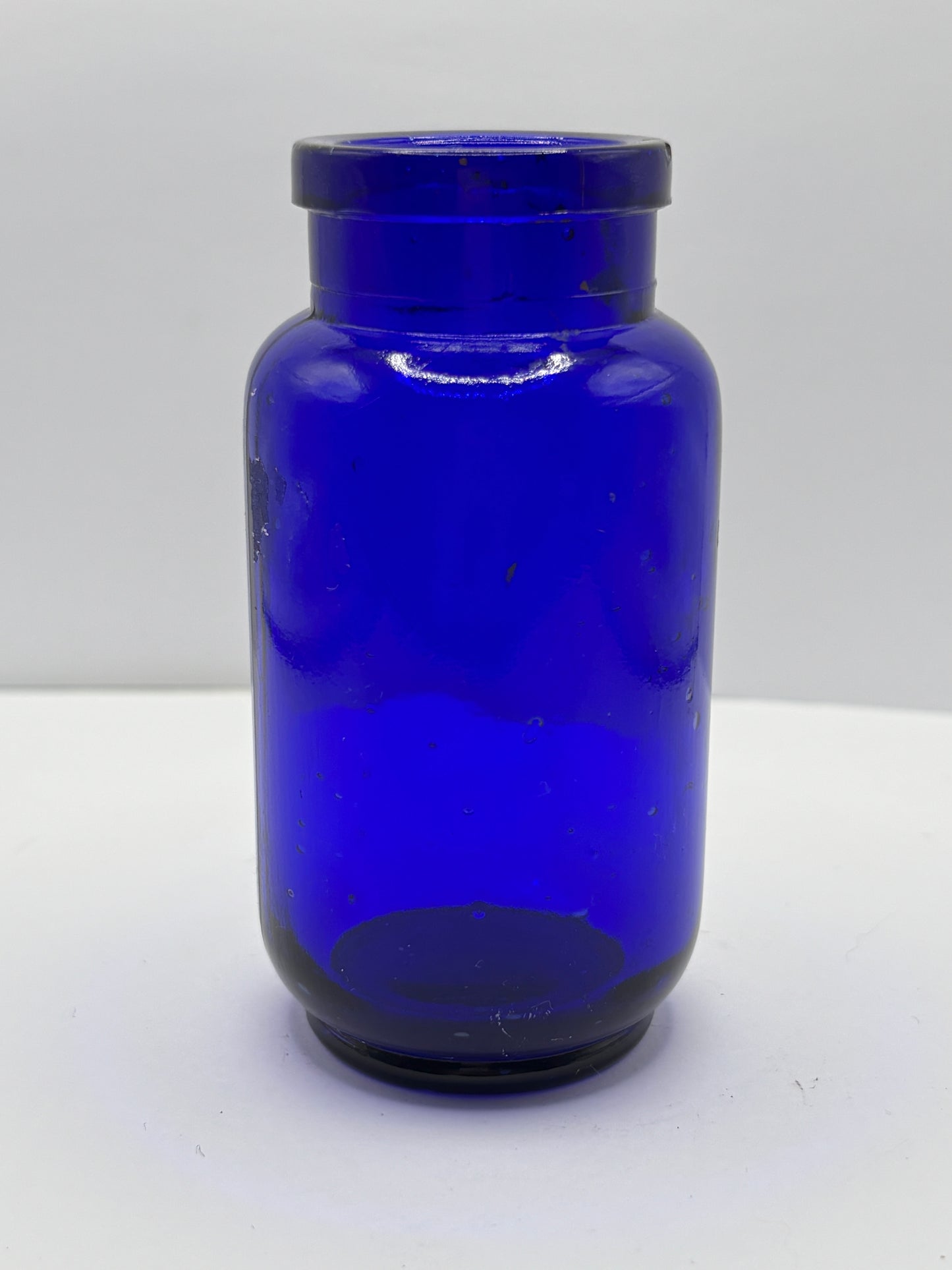 Old blue glass jar