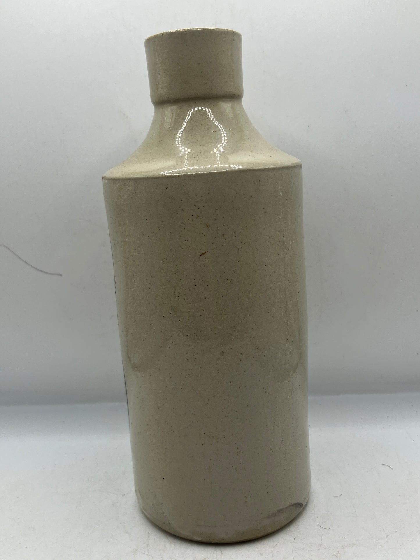 Tall Stoneware fish and ring bottle