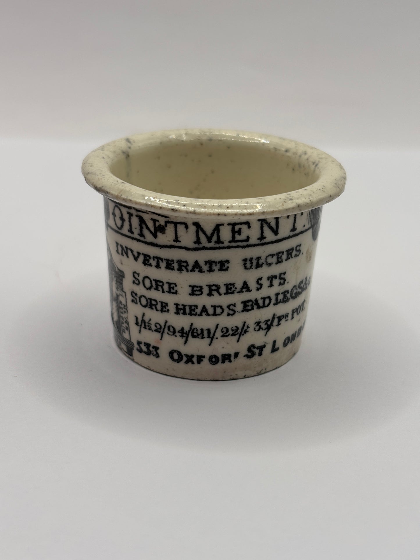 Old advertising ointment pot, Holloways ointment
