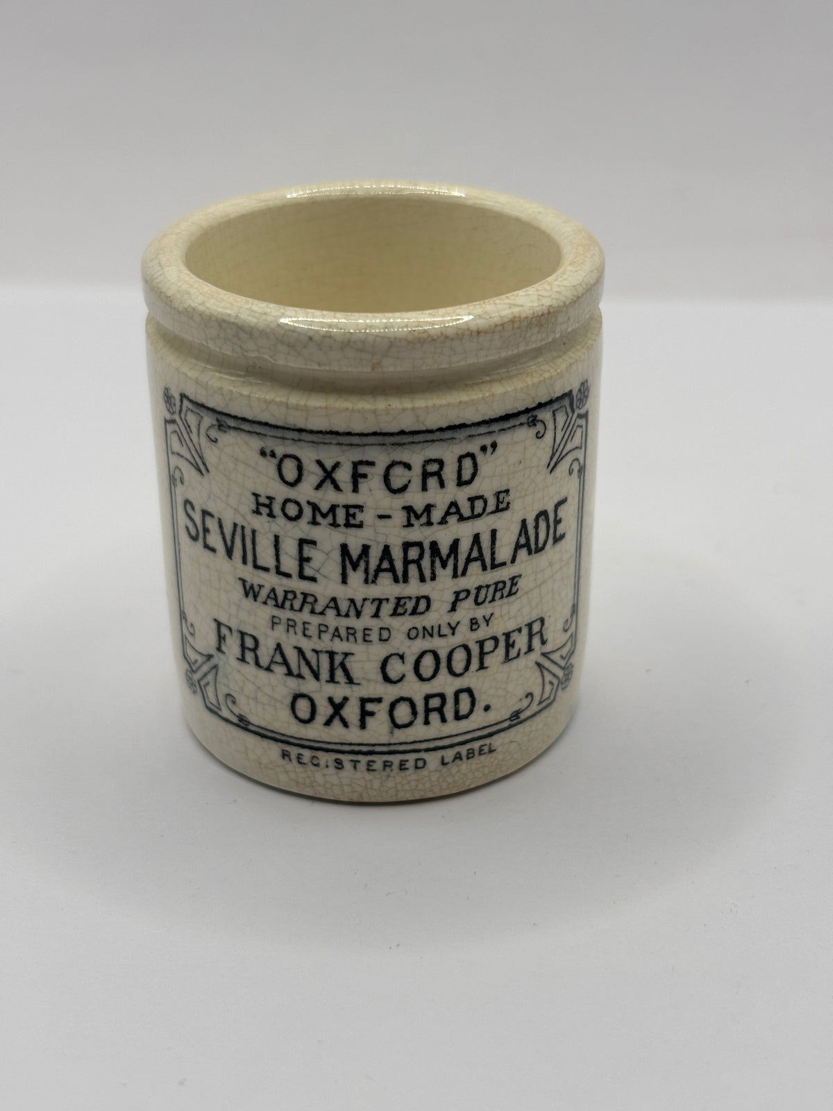 RARE miniature size Frank Cooper marmalade jar 5cms