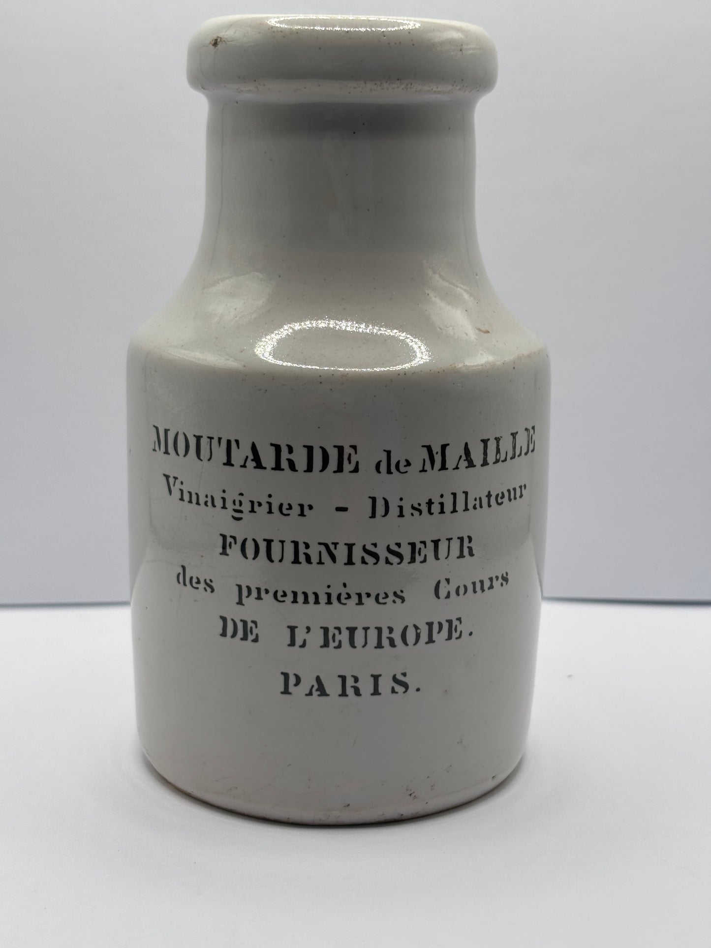 Old french mustard pot, Moutarde de maille