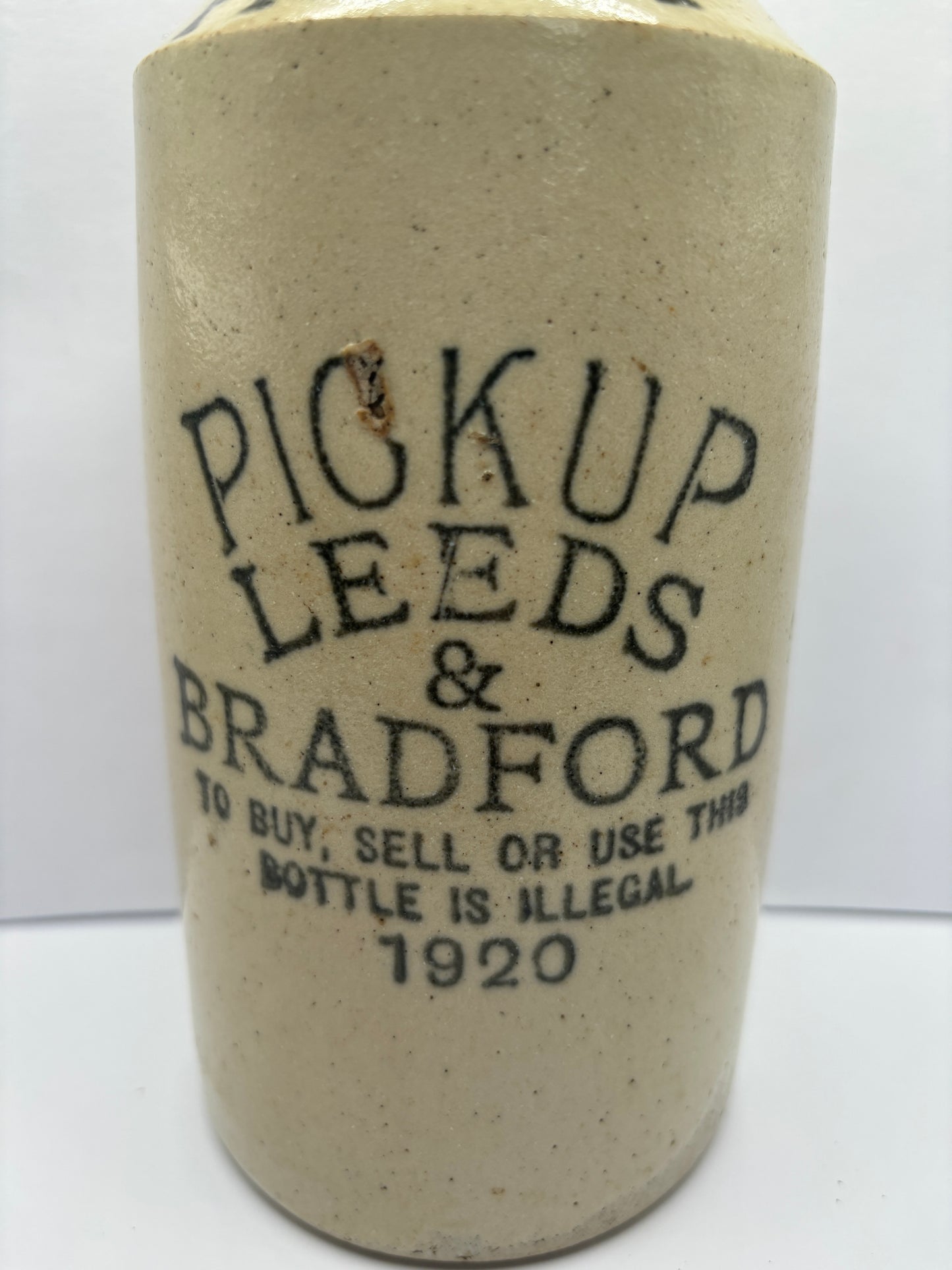 Large Leeds Pick Up ginger beer bottle with original stopper