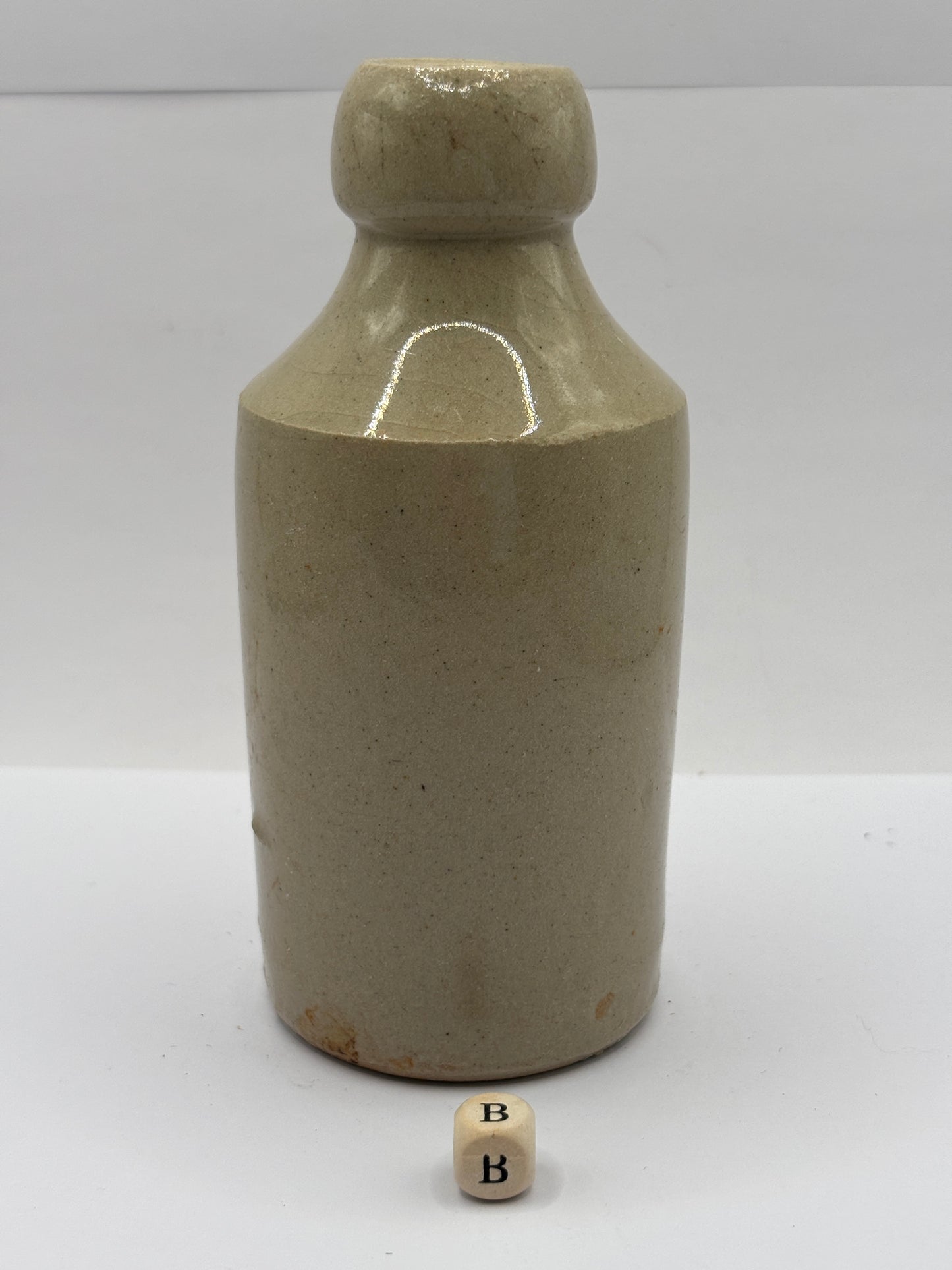 Old small plain stoneware ginger beer bottle (B) 13cms