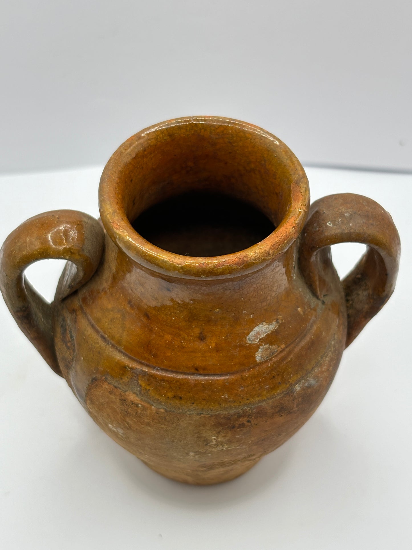 Old small double handled stoneware jug