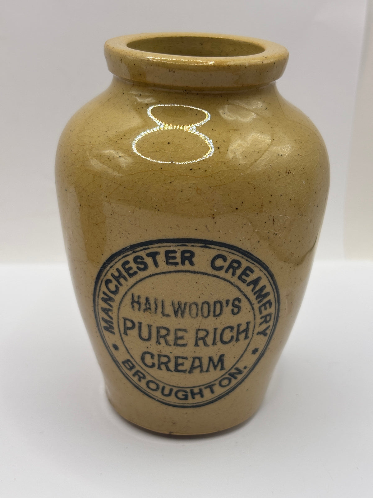 Old advertising cream pot, Hailwoods pure rich cream