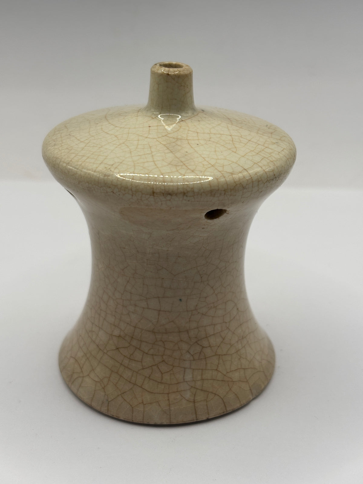 Old stoneware pie funnel, The Gourmet pie cup