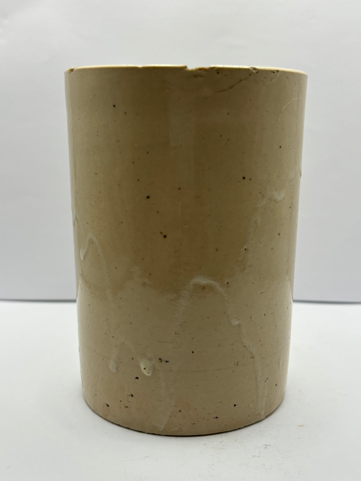 Stamped stoneware cheese pot, meadow sweet cheese