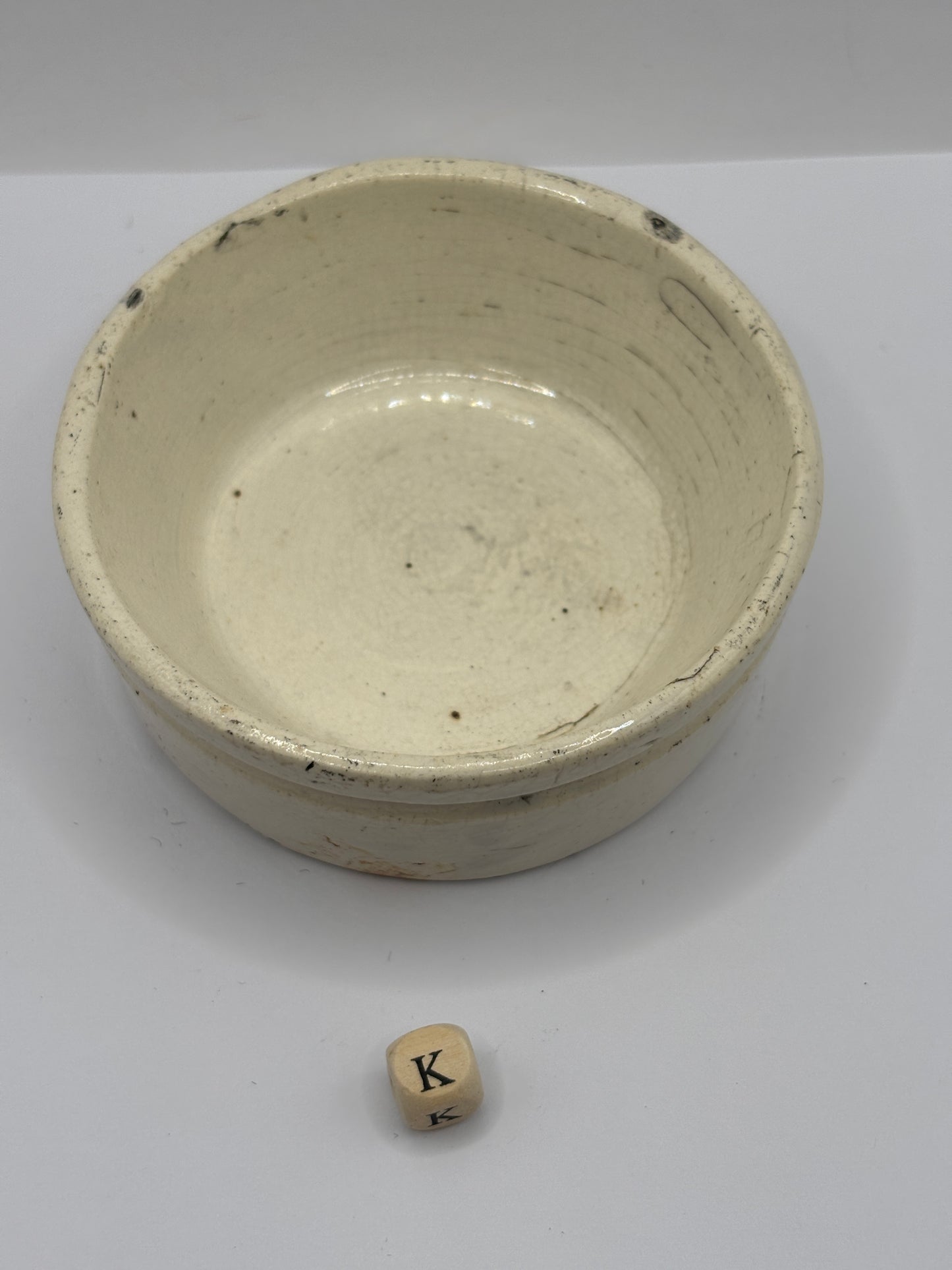 Old plain stoneware meat paste pot, potted meat (K)
