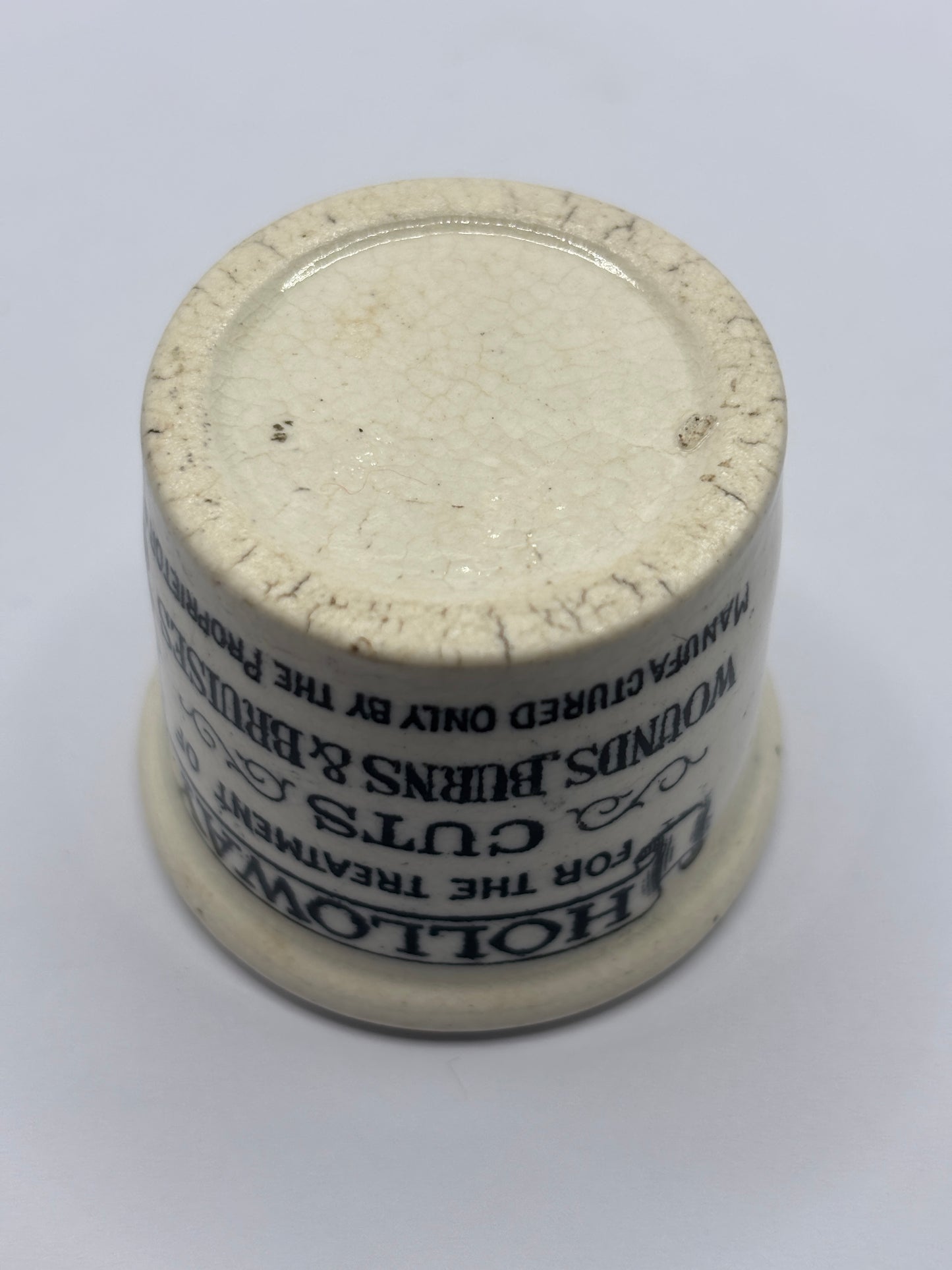 Old Holloways advertising ointment pot