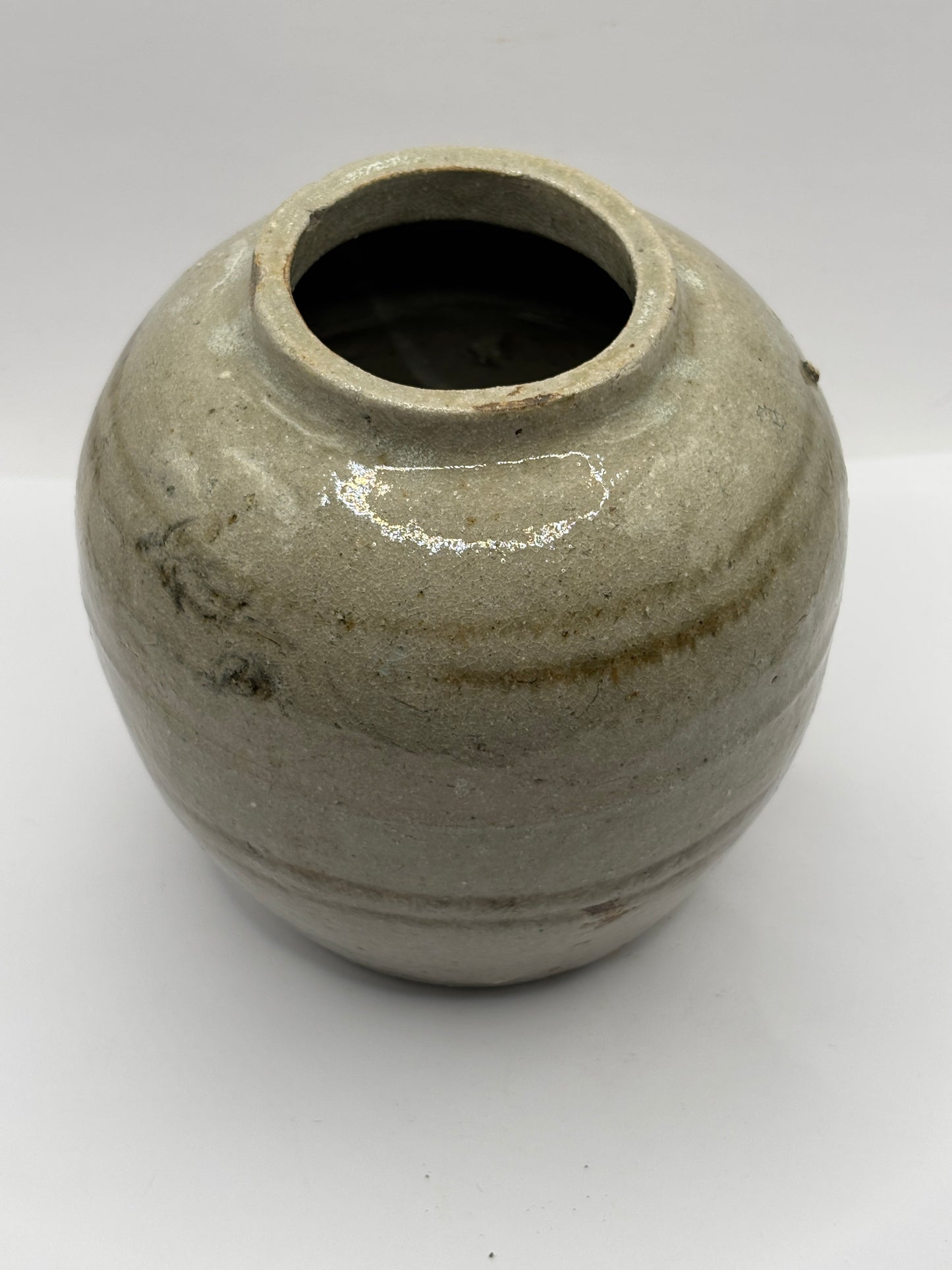 Old stoneware chinese ginger jar