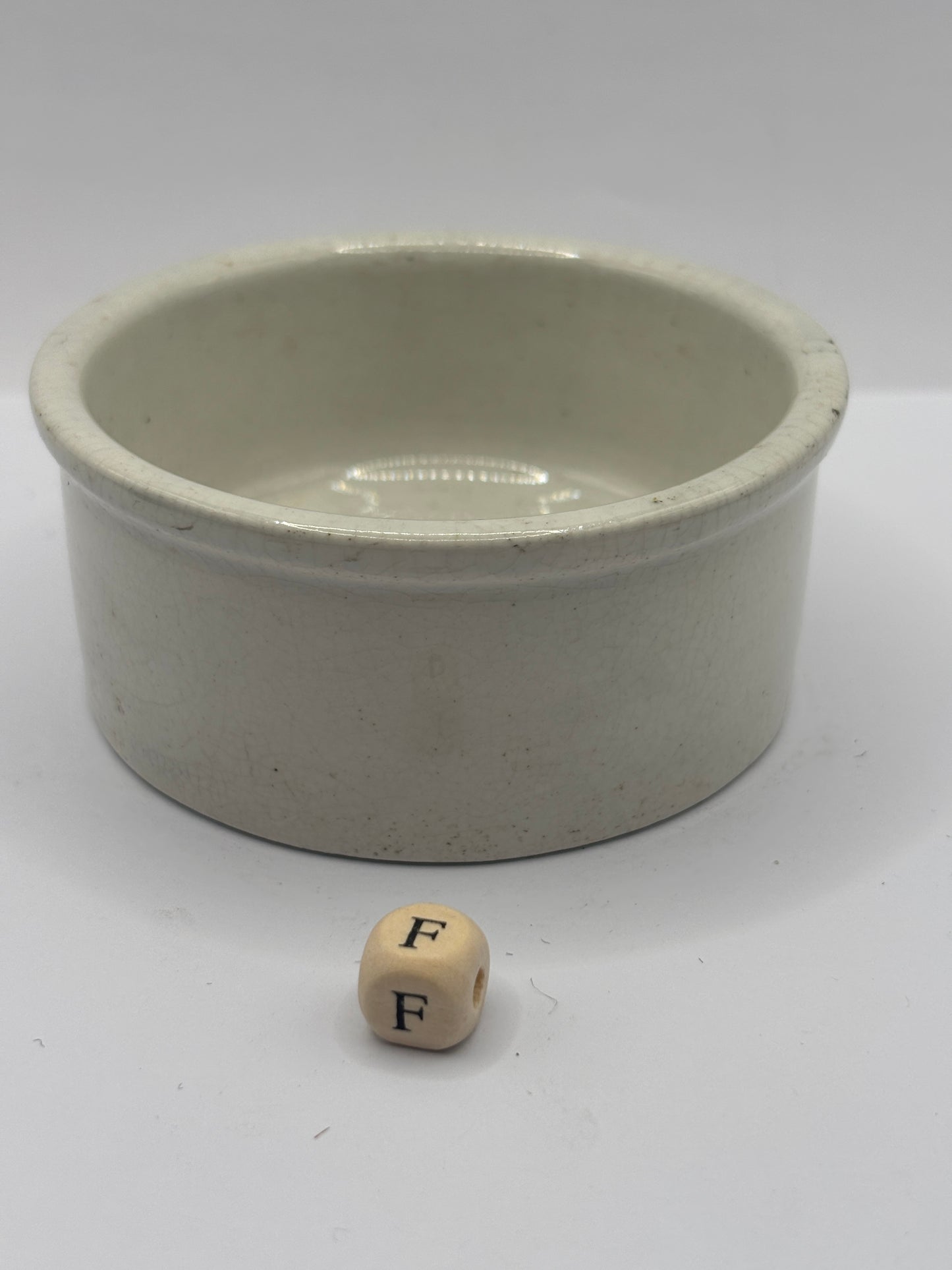 Old plain stoneware meat paste pot, potted meat (F)