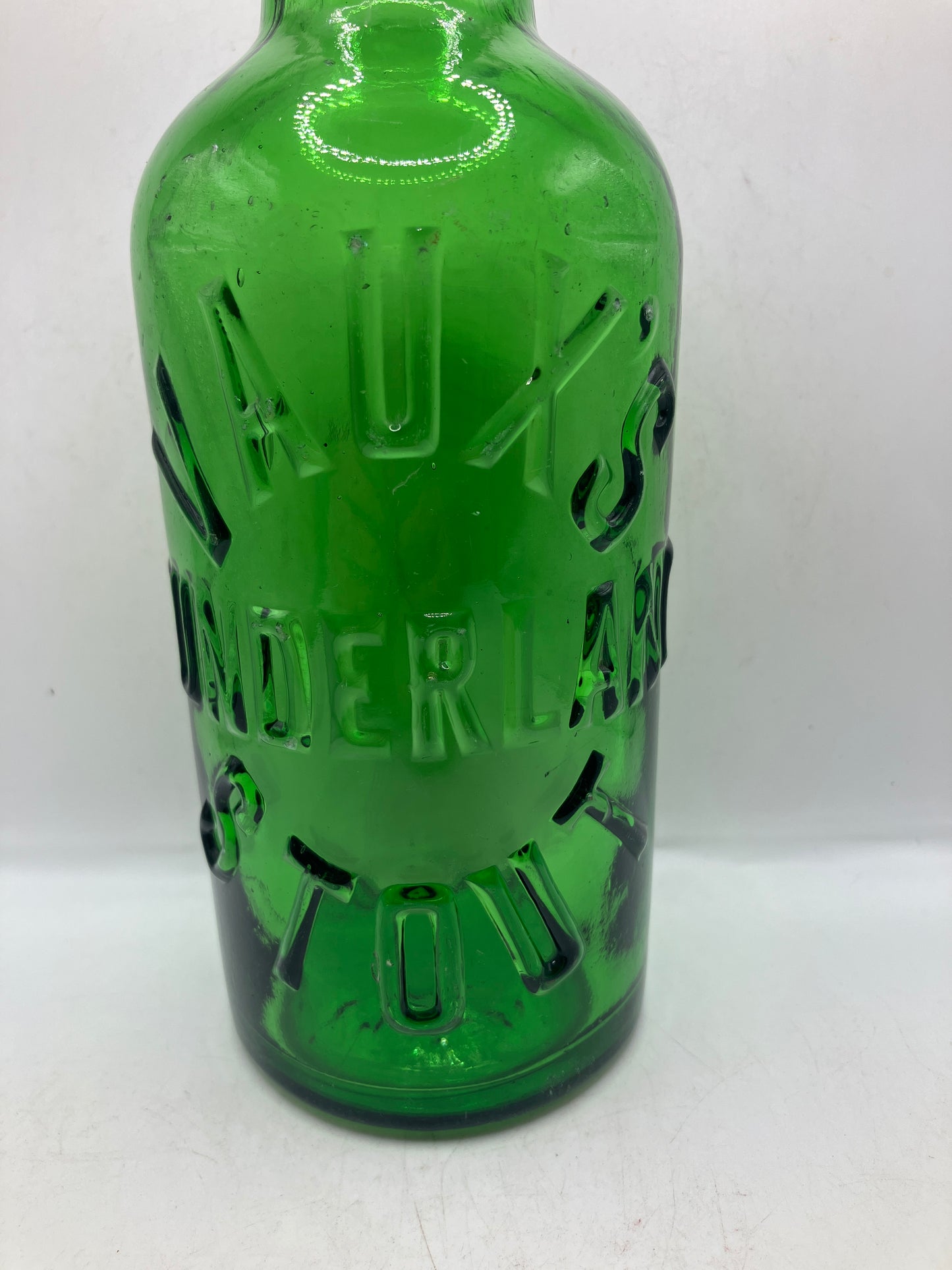 Vaux’s green glass beer bottle