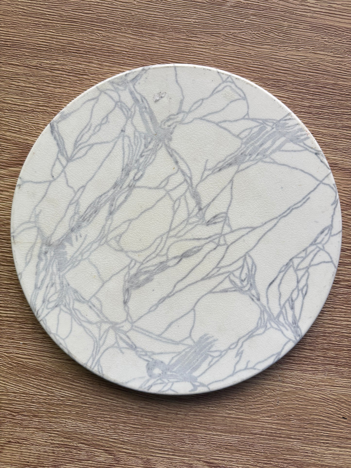 Old ironstone advertising scale plate 18cms, W&T Avery Birmingham