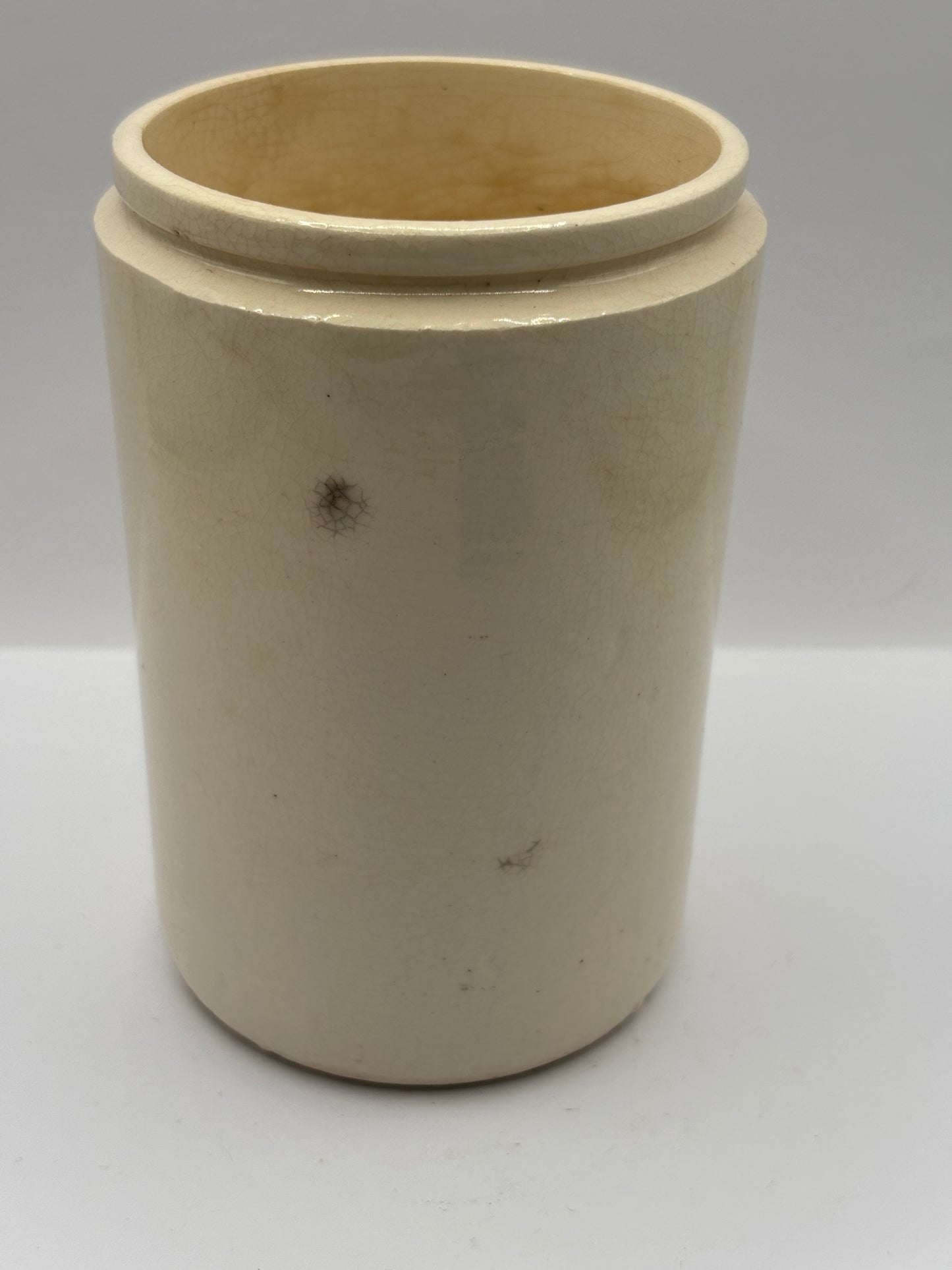 Old plain stoneware marmalade jar