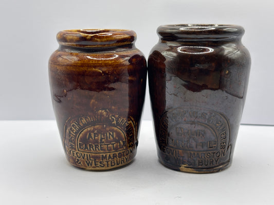 2 old West counties creamery cream pots