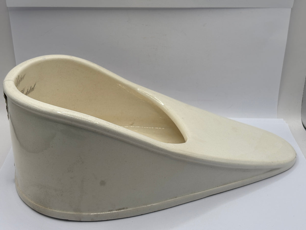 Old advertising childrens bed pan, Liverpool northern hospital 1836