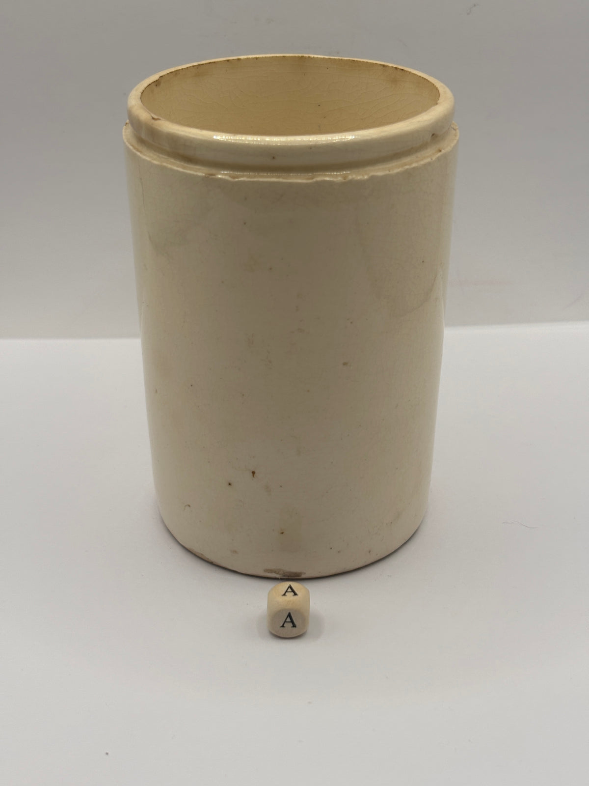 Old 1lb stoneware marmalade pot, James Keiller Dundee marmalade (a)