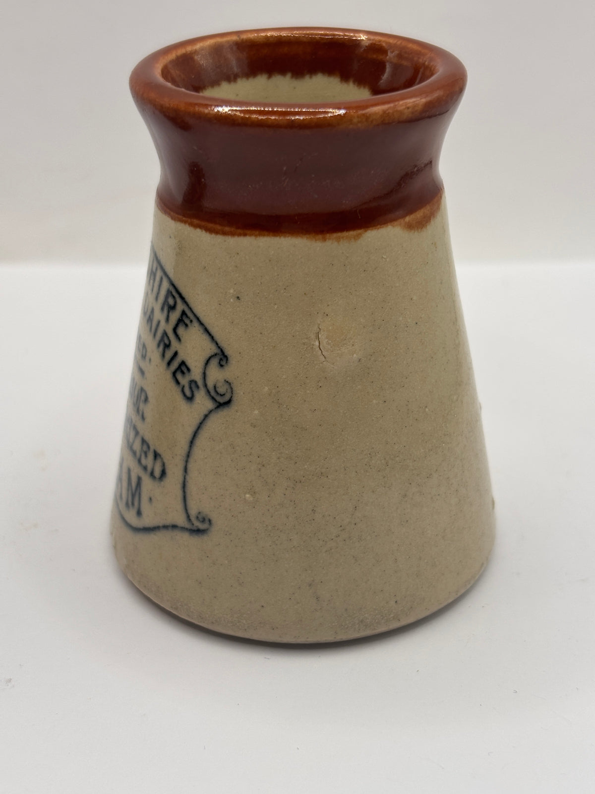 Old advertising cream pot, Lancashire Hygienic dairies