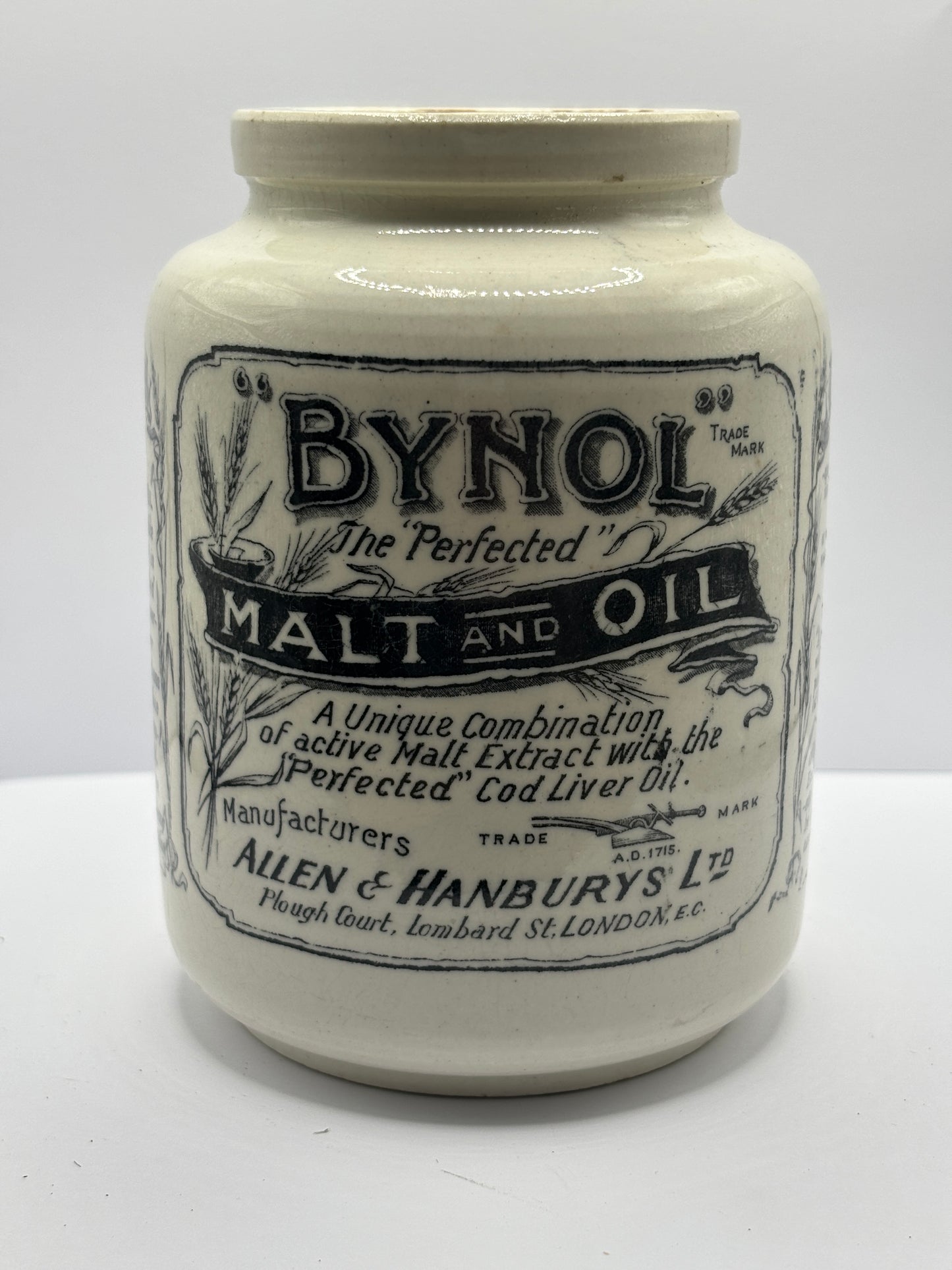 Old Bynol advertising jar