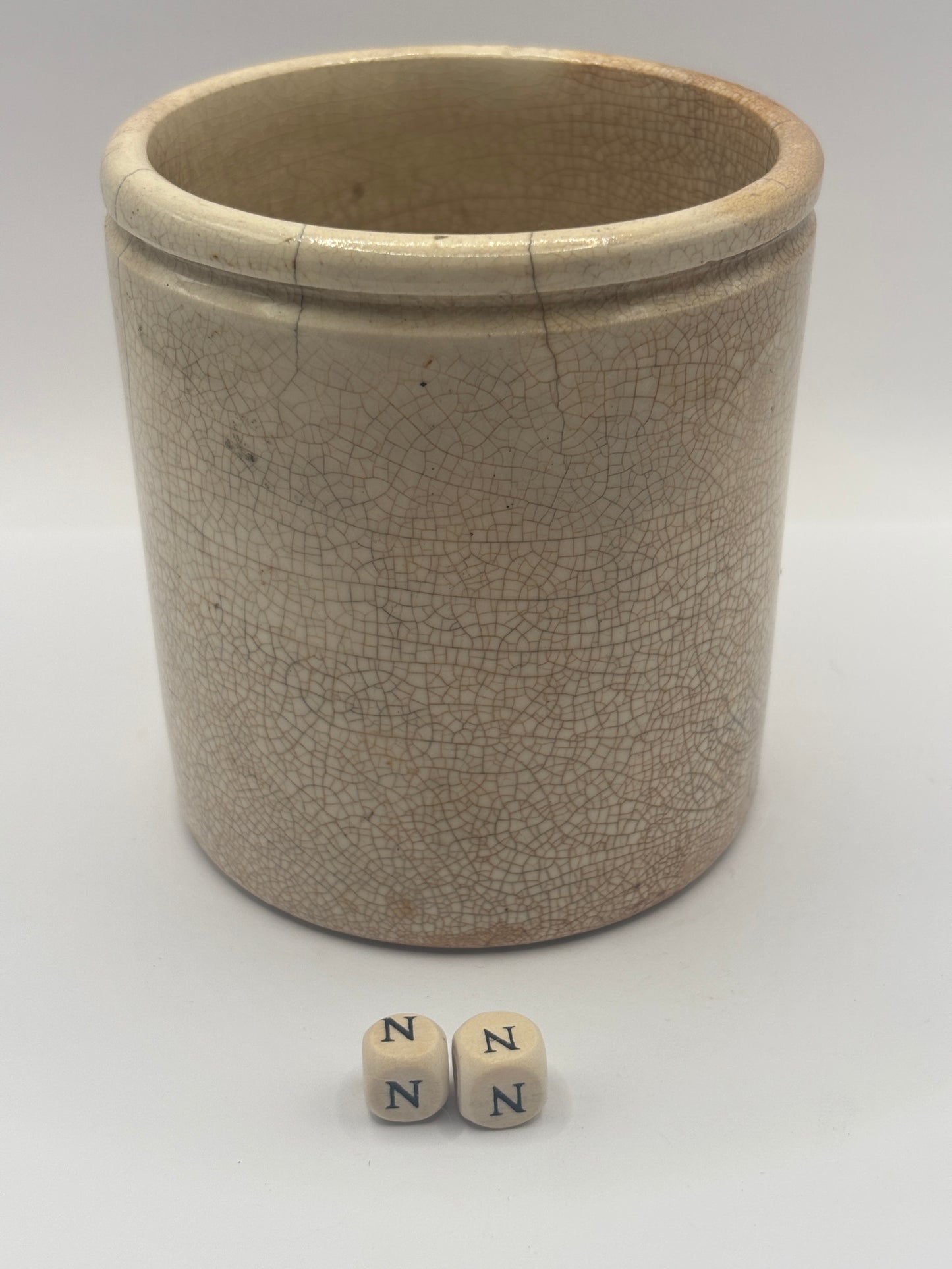 Old stoneware marmalade jar, 1lb (NN)